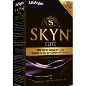 Lifestyles Skyn Elite 10 Natural Latex Free Lubricated Condoms 10.0 Count Condoms and Contraceptives