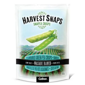 Calbee Harvest Snaps Snapea Crisps Wasabi Ranch Low Salt Gluten Free Baked Green Pea Crisps Food & Snacks