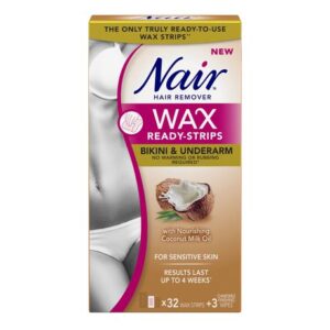 Nair Wax Ready-Strips with Nourishing Coconut Milk Oil Hand And Body Care