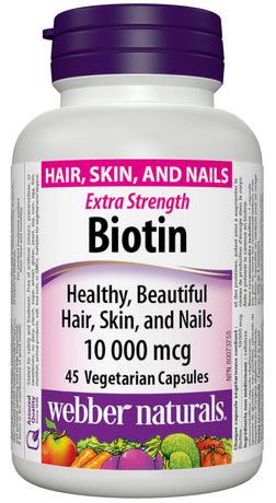 Webber Biotin 10 000 Mcg Extra Strength 45.0 Capsules
