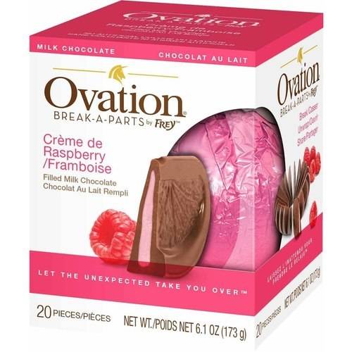 Ovation Break-a-Part by Frey Creme De Raspberry Filled Milk Chocolate, 6.17 Oz. Confections