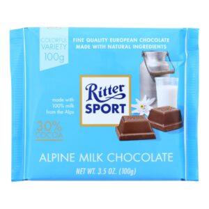Ritter Sport Alpine Milk Chocolate Bar 3.5 Oz Confections