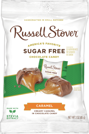 Russell Stover Sugar Free Caramels With Stevia, 3 Oz. Bag