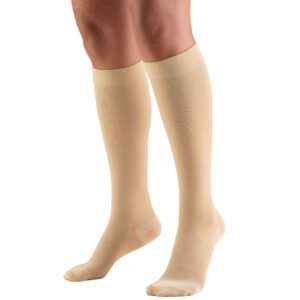 Truform Stockings, Knee High, Closed Toe: 30-40 Mmhg, Beige, Large Compression Stocking