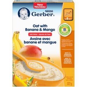 Gerber GERBER Stage 3 Oat Banana Mango Baby Cereal 227.0 G Baby Needs