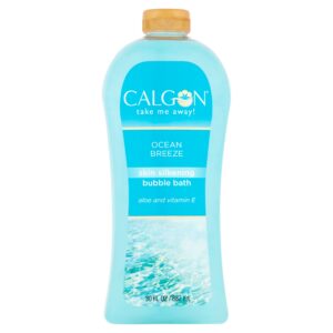 Calgon Skin Silkening Bubble Bath With Aloe & Vitamin E, Ocean Breeze, 30 Oz Fragrances