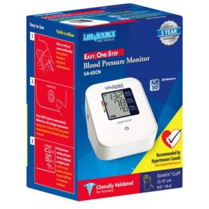 Lifesource Easy One Step Blood Pressure Monitor At-home Testing