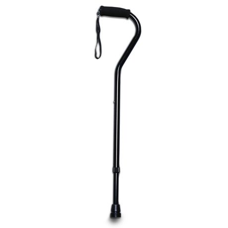 Hugo Adjustable Offset Handle Cane With Cushion Top And The Ultra Grip Tip, Black Mobility Aids