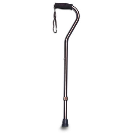 Drive Medical Hugo Adjustable Offset Handle Cane With Foam Grip, Bronze (730-325) | Quill Mobility Aids