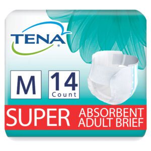 Tena Unisex Incontinence Brief, Super Absorbency, Medium 14.0 Count Incontinence