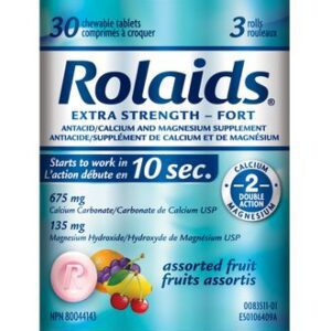 Rolaids Extra Strength Fruit Flavoured Antacids 3.0 Pk Antacids / Laxatives
