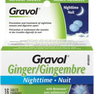 Gravol Ginger Nighttime Tablets With Melatonin 16.0 Ea Herbal And Natural