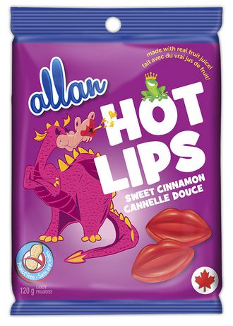 Allan Candy Allan Hot Lips Sweet Cinnamon Candy, 120 G Confections