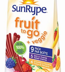 Sun-rype Products Ltd Sunrype Fruit To Go + Veggie Berry Mania/strawberry Banana Fruit & Veggie Snack Snacks