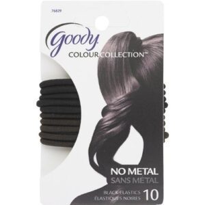 Goody Colour Collection Braided Elastics Black 4 Mm 10 Count Hair Accessories