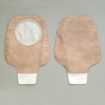 Hollister Centerpointlock 2-piece Drainable Pouch Beige, 10 Ct, 2-1/4