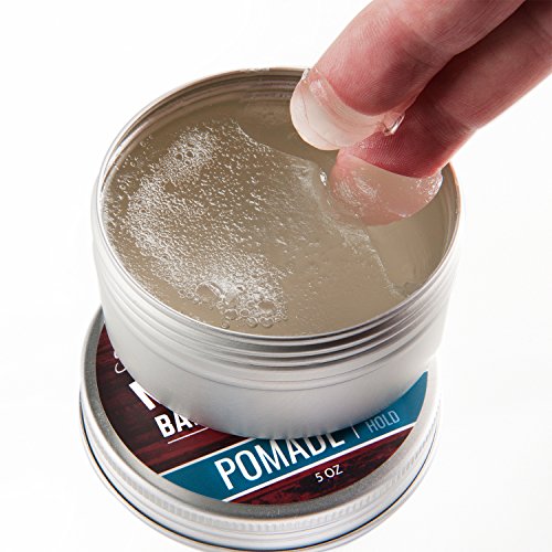 Pomade For Men - 5 Oz Tub- Classic Styling Product With Strong Firm Hold For Side Part, Pompadour & Slick Back Looks - High Shine & Easy To Wa
