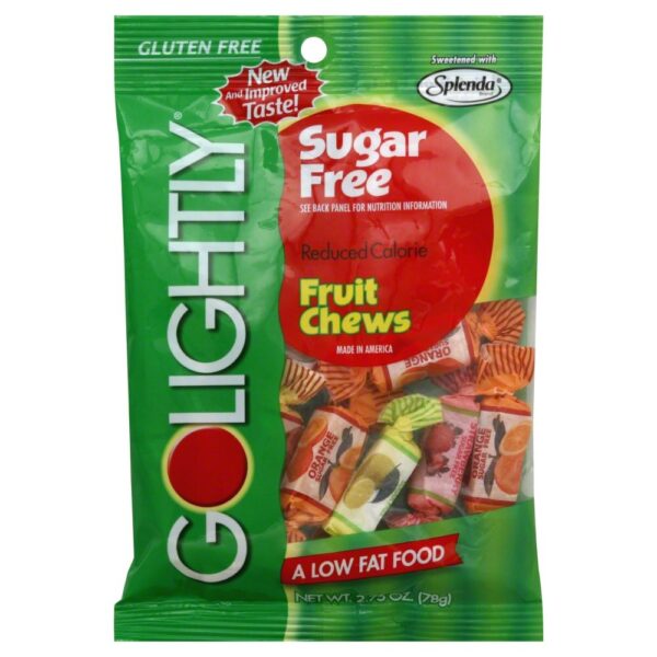 Golightly Assorted Fruits Sugar Free Chewy Candy – 2.75 Ounce Peg Bag Diabetic