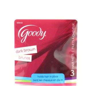 Goody Dark Brown Hair Nets – 3 Pcs. Styling Products, Brushes and Tools