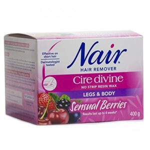 Nair Cire Divine Microwaveable Body Hair Removal Wax Kit (sensual Berries, 400g/14oz) Skin Care