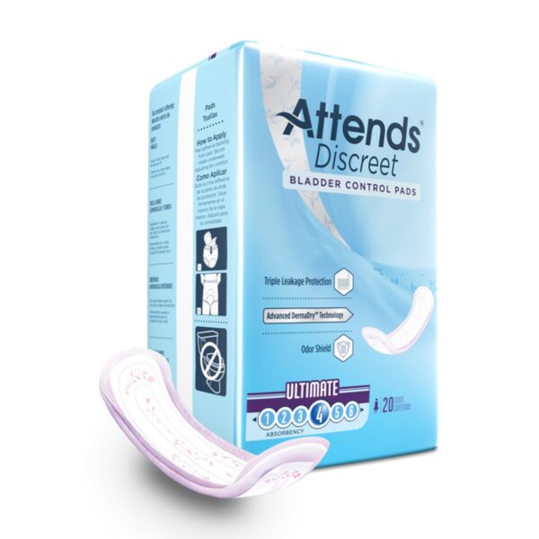 39153100 15 In. Discreet Adult Disposable Heavy-absorbent Bladder Control Pad Incontinence