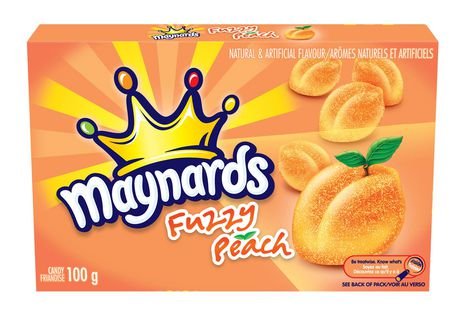 6 Box Of Maynards Fuzzy Peach Candy Made With Real Fruit Juice 100g Each Box, Made In Canada Candy