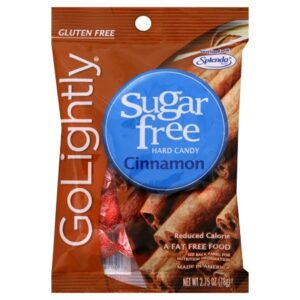 Go Lightly Sugarfree Cinnamon Hard Candy, 2.75 Ounce Bag Diabetic