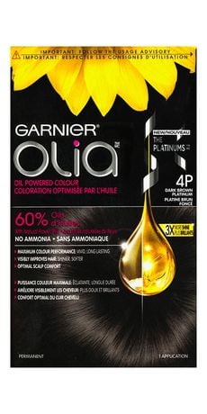 Garnier Permanent Olia Oil Powered Hair Colour - Dark Brown Platinum 4p