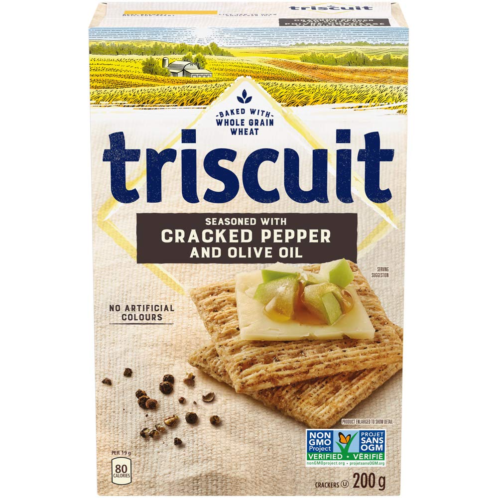 Christie Triscuit Crackers Cracked Pepper Olive Oil Snacks