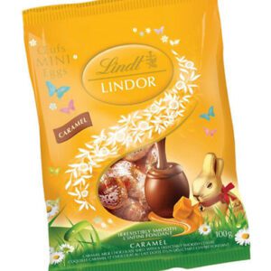 Lindt Lindor Caramel Mini Eggs Milk Chocolate Bag Confections