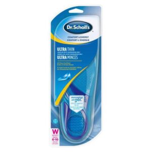 Scholl Massaging Gel Ultra Thin Women 1.0 Ea Insoles, Arch and Heel Supports