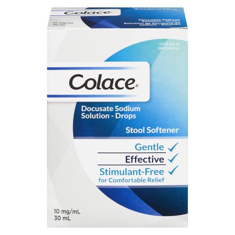 Colace Docusate Sodium Stool Softener Solution Drops Laxatives, Fibre and Anti-Diarrheals