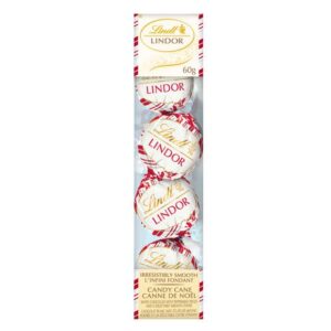 Lindt Lindor Ornament Box White Candy Cane Chocolate Confections