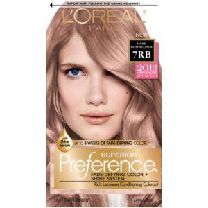 L'oreal Paris Superior Preference Permanent Hair Color, 7rb Dark Rose Blonde