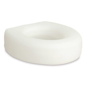 Aquasense Portable Raised Toilet Seat, White, 4 Bathroom Safety