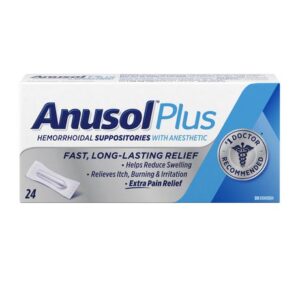 Anusol Plus Hemorrhoidal Suppositories Hemorrhoid Treatment