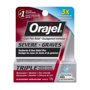 Orajel Severe Toothache & Gum Relief Plus Triple Medicated Gel Treatments