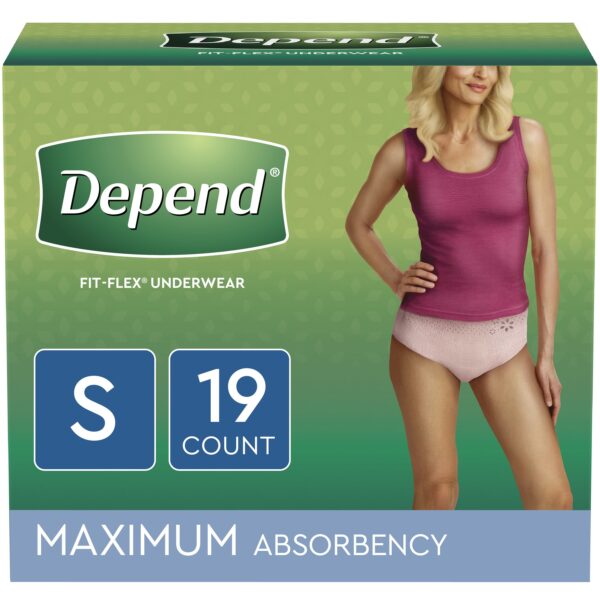 Depend Incontinence Underwear For Women, Maximum Absorbency Small – 19.0 Ea Home Health Care