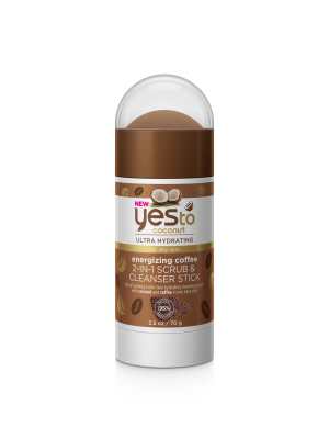 Yes To Coconut Energizing Coffee 2-in-1 Face Scrub & Cleanser Stick, 2.5 Oz.