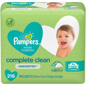 Pampers Baby Wipes Complete Clean Pop-Top Unscented Baby Needs