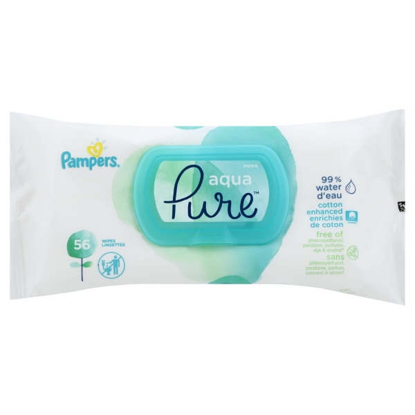 Pampers Aqua Pure Baby Wipes Travel Pack Baby Needs