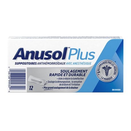 Anusol Plus Hemorrhoidal Suppositories