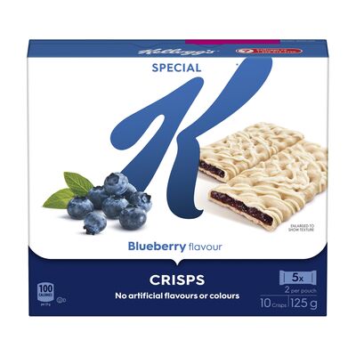Kellogg’s Special K Fruit Crisps, Blueberry Flavour, 125g 10 Bars Snacks