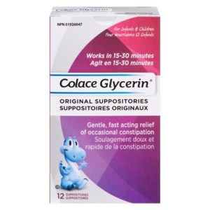 Colace Original Glycerin Suppositories For Infants And Children Laxatives, Fibre and Anti-Diarrheals