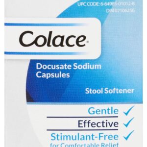 Colace Stool Softener 100mg Laxatives, Fibre and Anti-Diarrheals