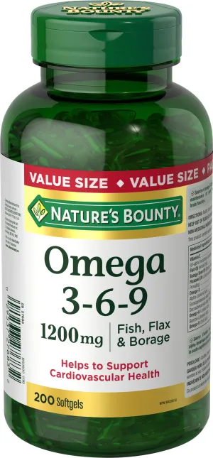 Nature's Bounty Omega 3-6-9 Fish, Flax, Borage