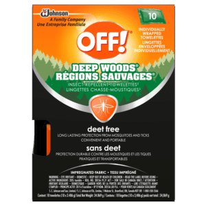Off Deep Woods Non Deet Wipes Insect Repellent and Bite Care