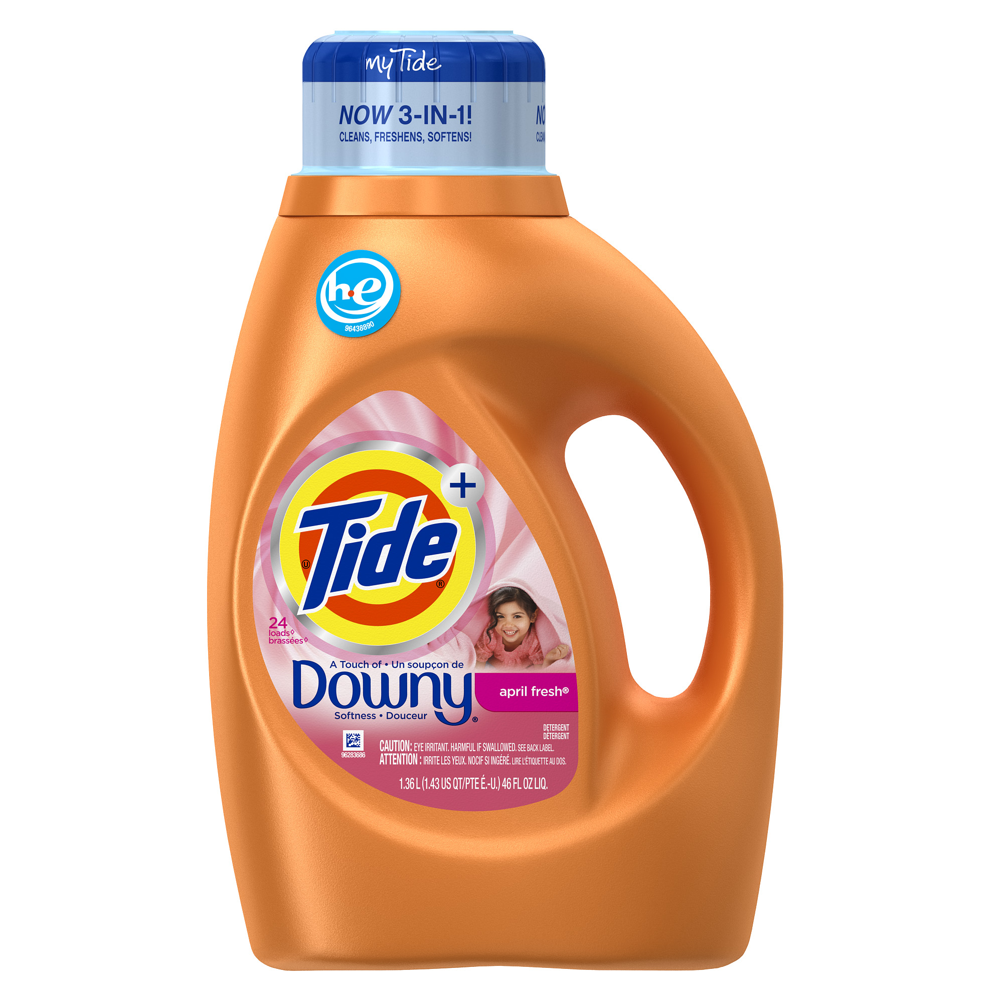 Tide Liq 2x He W/downy 24 Use