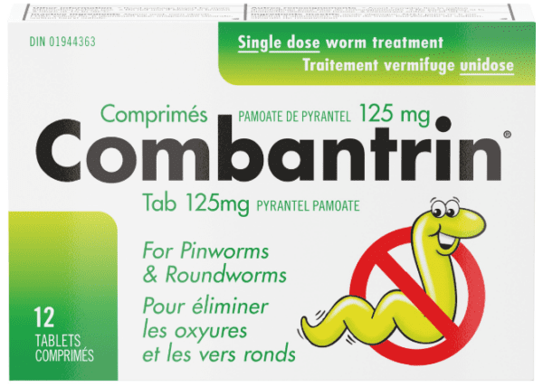 COMBANTRIN Tablets 12s 125mg - Fast and Safe Treatment for Pinworms and ...