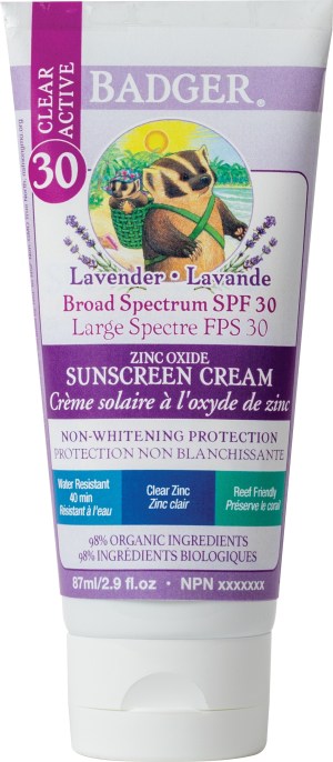 Badger Spf 30 Clear Zinc Sunscreen Lavender